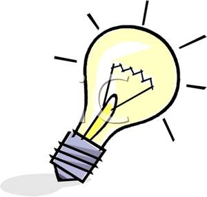 300x286 Clipart Picture A Lit Light Bulb
