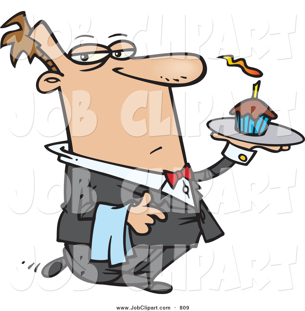 1024x1044 Job Cliprt Ofn Unhappy Male Butler Carrying Cupcake