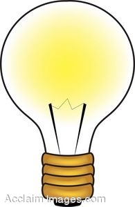 195x300 Lit Light Bulb Clipart