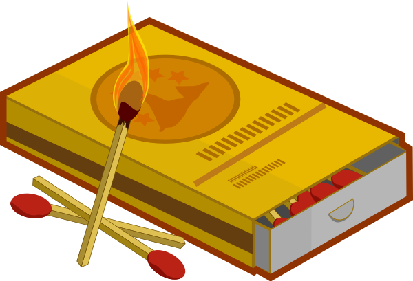 600x409 Lit Match Clip Art