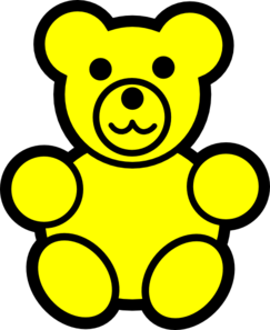 243x297 Yellow Bear Clip Art