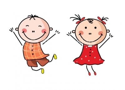 400x290 Happy Boy And Girl Clipart Design Elements Stock Graphics Image