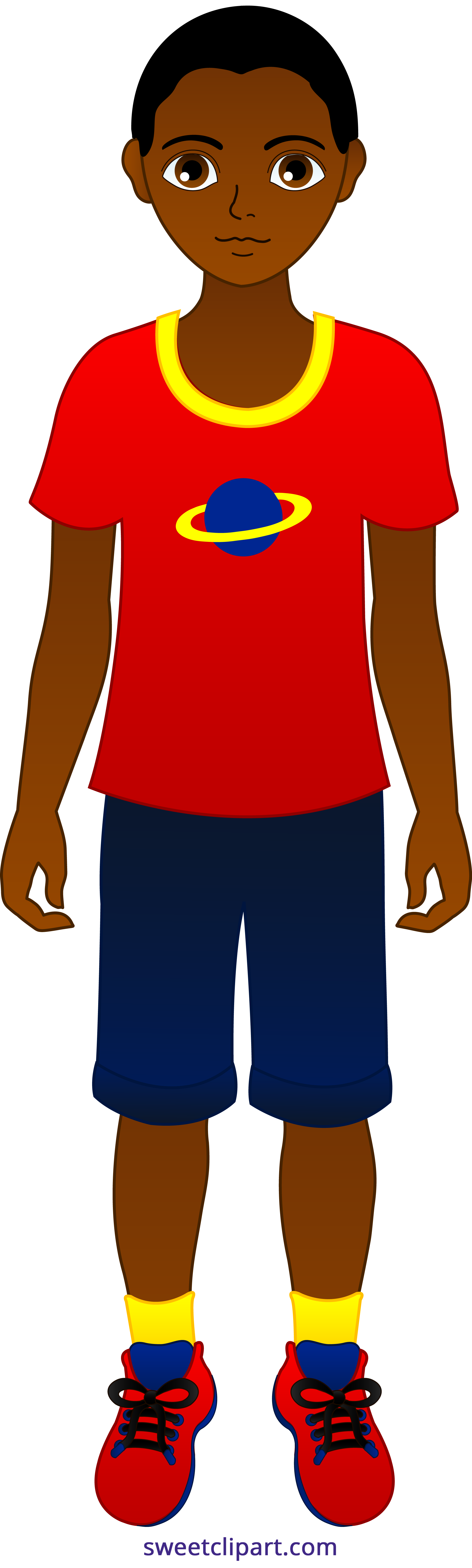 2024x6719 Little Boy African American Clipart