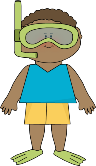 320x550 Summer Little Boy And Snorkle Gear Clip Art Clip Art