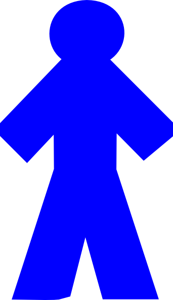 342x592 Thick Boy Blue Clip Art