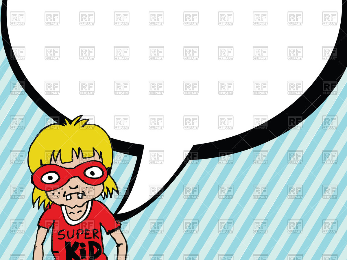 1200x900 Little Boy Talking With Dialog Speech Bubble Royalty Free Vector