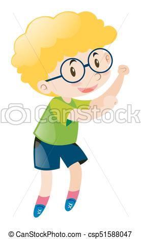 277x470 Little Boy Wearing Glasses Illustration Eps Vector