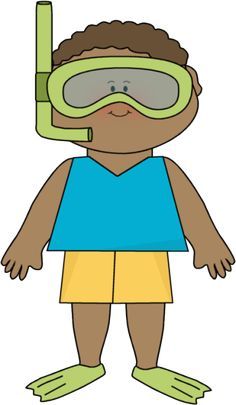 236x405 Summer Little Boy And Snorkle Gear Clip Art Preschool