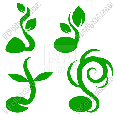 400x400 Little Green Sprout Icons Royalty Free Vector Clip Art Image