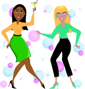 284x300 Dancing Girls Clipart