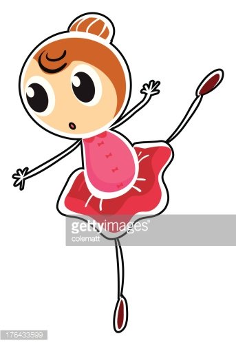 343x501 Girl Dancing Ballet Stock Vectors