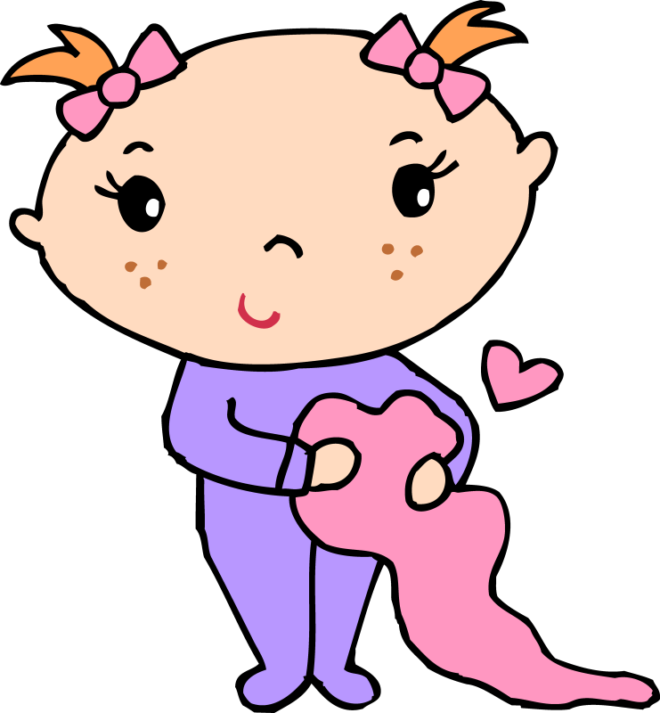 741x800 Little Girl Clipart