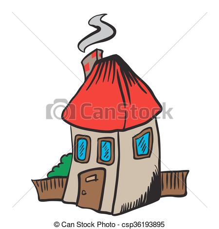 450x470 Little House Isolated On White Cartoon Eps Vectors