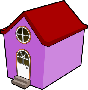 294x299 Bigredsmile A Little Purple House Clip Art