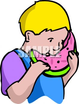 266x350 Little Kid Eating A Slice Of Watermelon