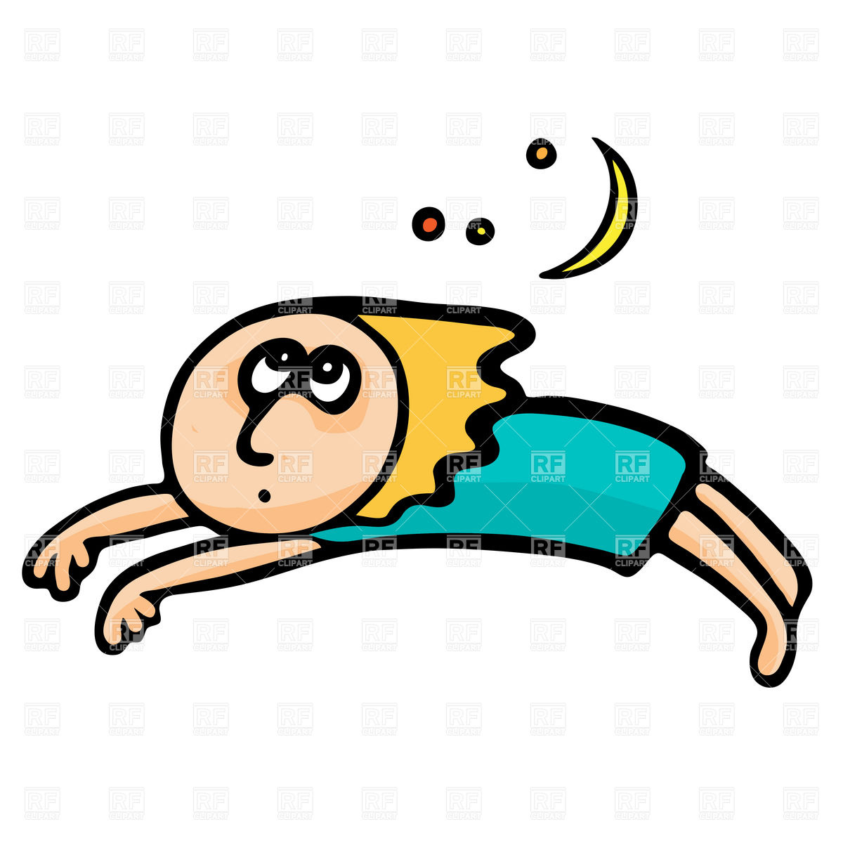 1200x1200 Little Girl Is Flying In Dream Royalty Free Vector Clip Art Image