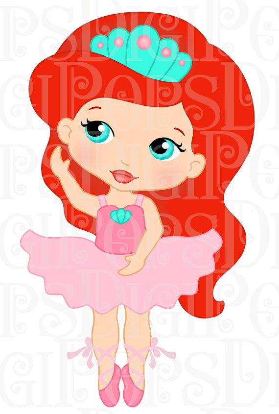 570x845 Little Princess Ballerinas Colored Digital Clip Art Zambrano