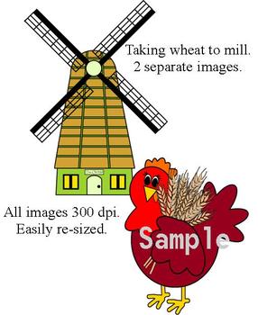 286x350 The Little Red Hen Clip Art Collection