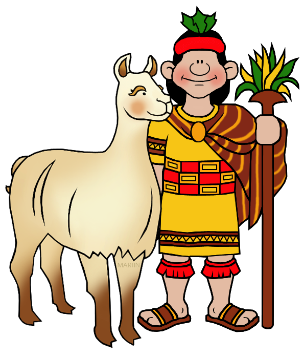 595x699 Inca Clip Art By Phillip Martin, Man And Llama