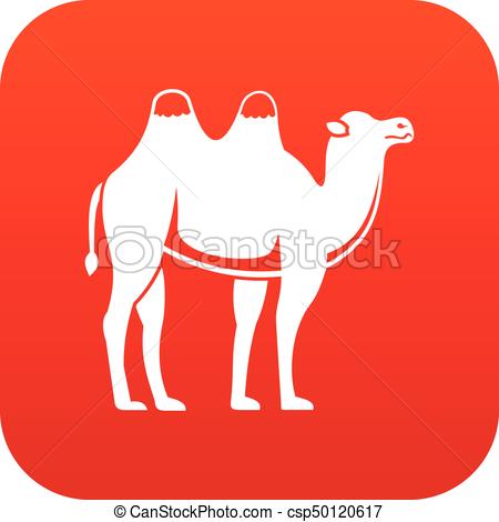 450x470 Camel Icon Digital Red For Any Design Isolated On White Vector