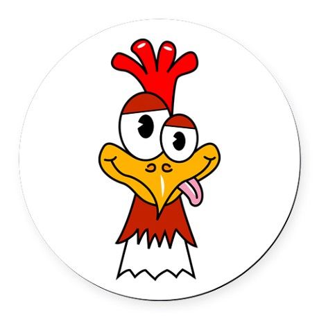 460x460 Crazy Chicken Head Clipart