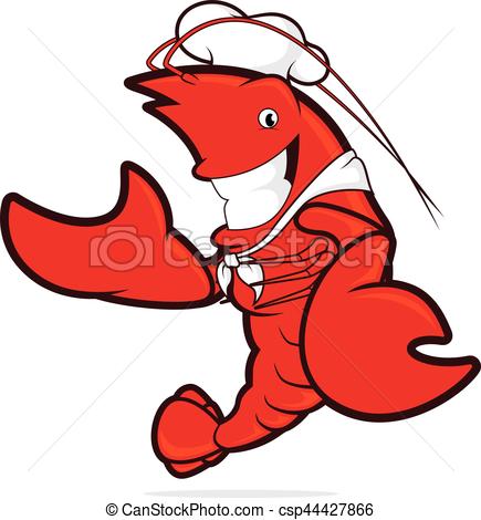435x470 Lobster Chef Presenting Something. Clipart Picture Of A Clip