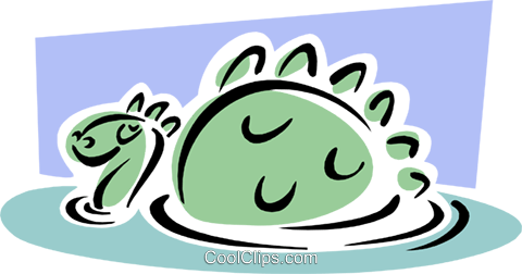 480x252 Sea Monster Royalty Free Vector Clip Art Illustration Anim1954