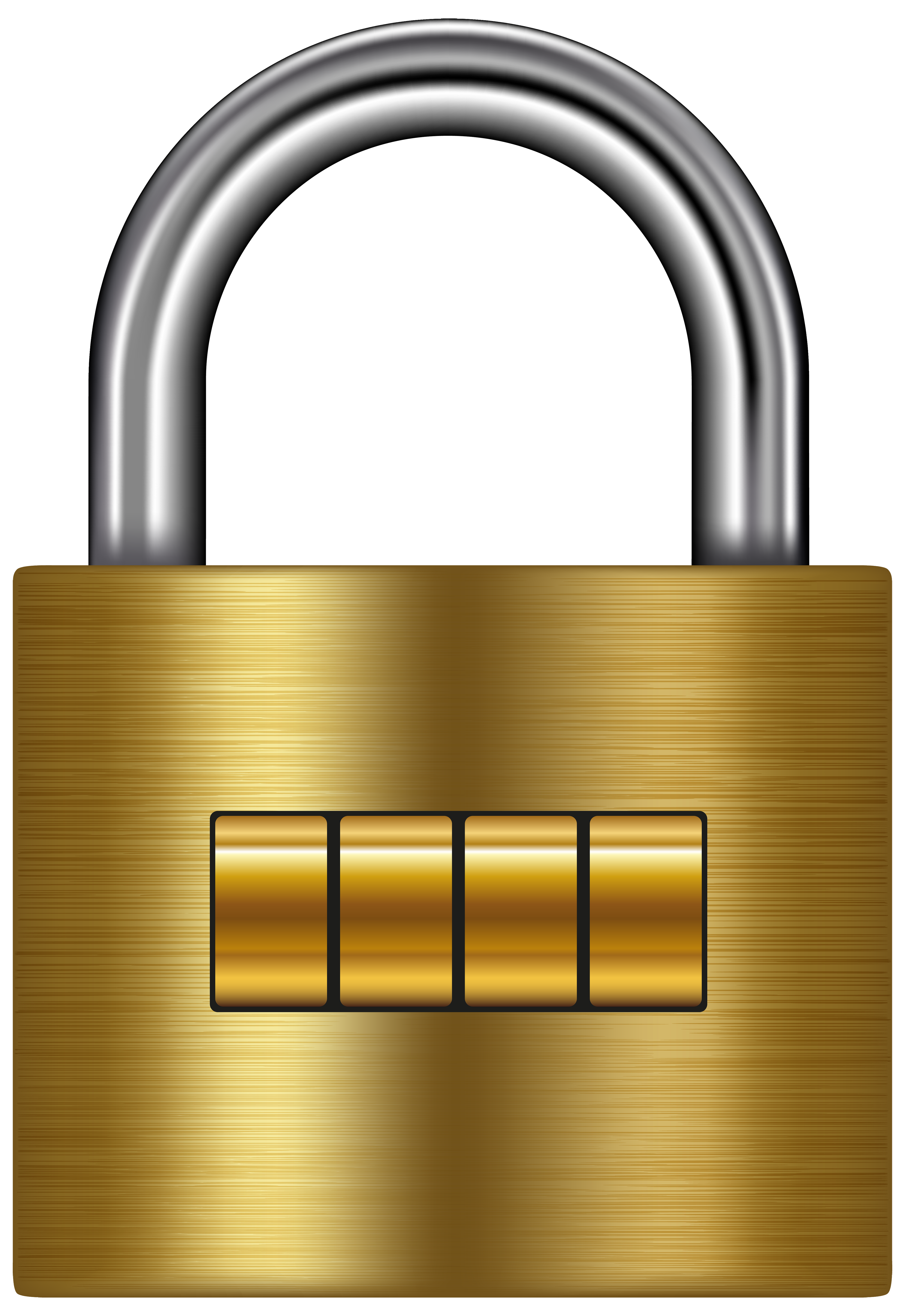 4126x6000 Lock Gold Png Clip Art