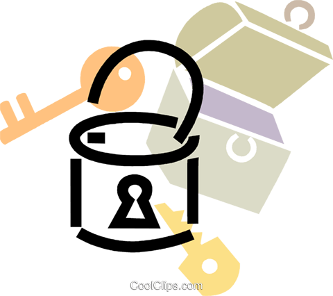 480x426 Padlock With Lock Box Royalty Free Vector Clip Art Illustration