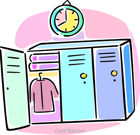 480x462 School Lockers Royalty Free Vector Clip Art Illustration Vc064597