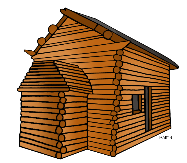 648x566 Heroes Clip Art By Phillip Martin, Log Cabin