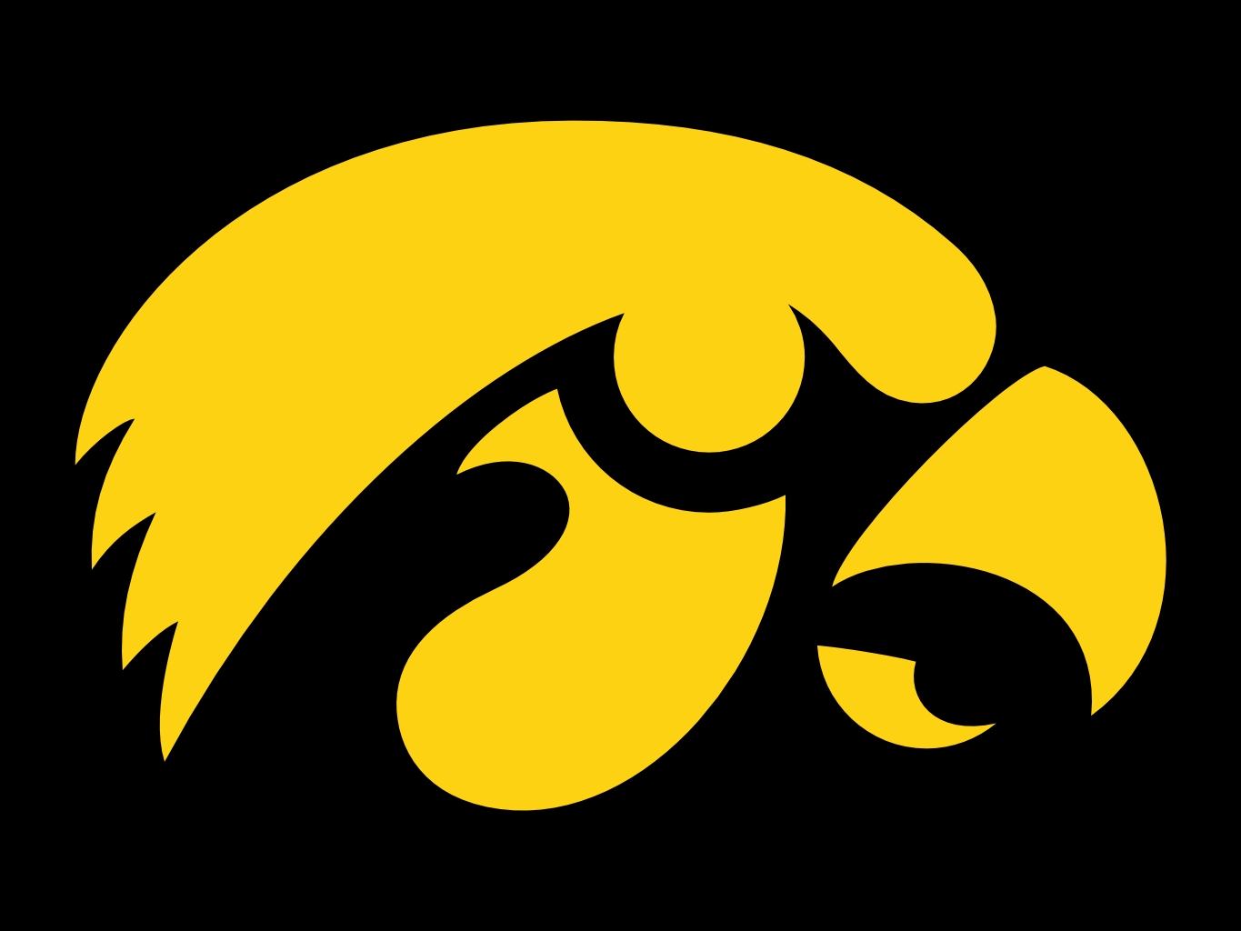 1365x1024 Iowa Hawkeye Logo Clip Art