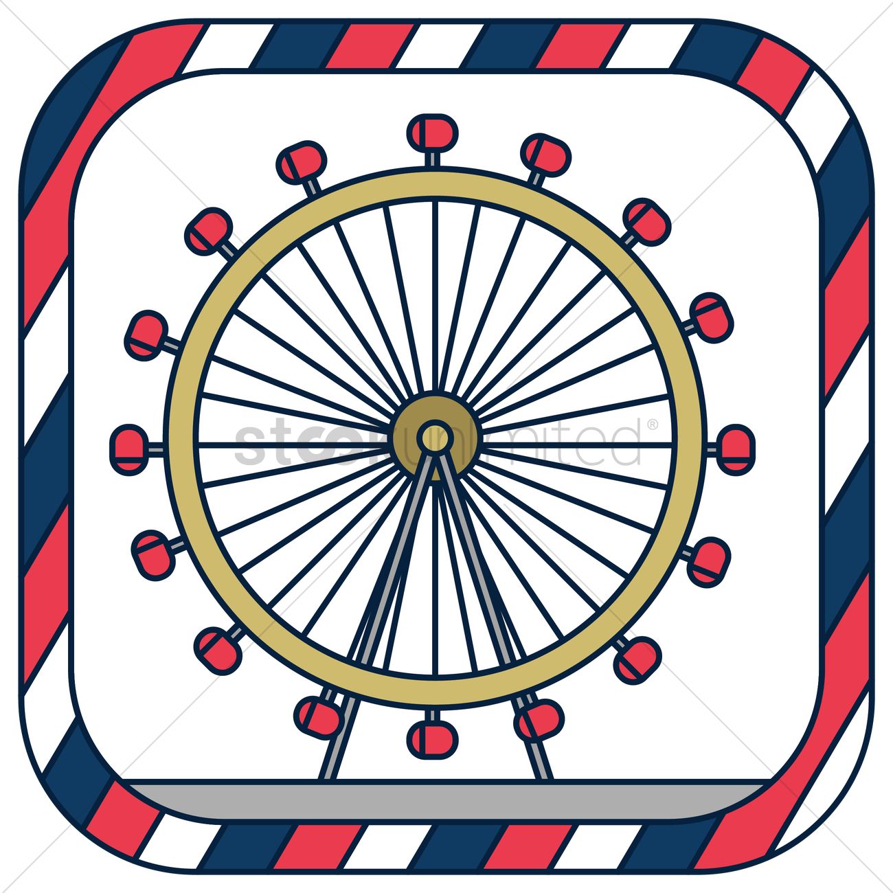 1300x1300 London Eye Vector Image