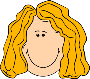 298x261 Smiling Blond Lady With Long Hair Clip Art