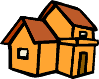 200x160 Orange House Cliparts 101 Clip Art