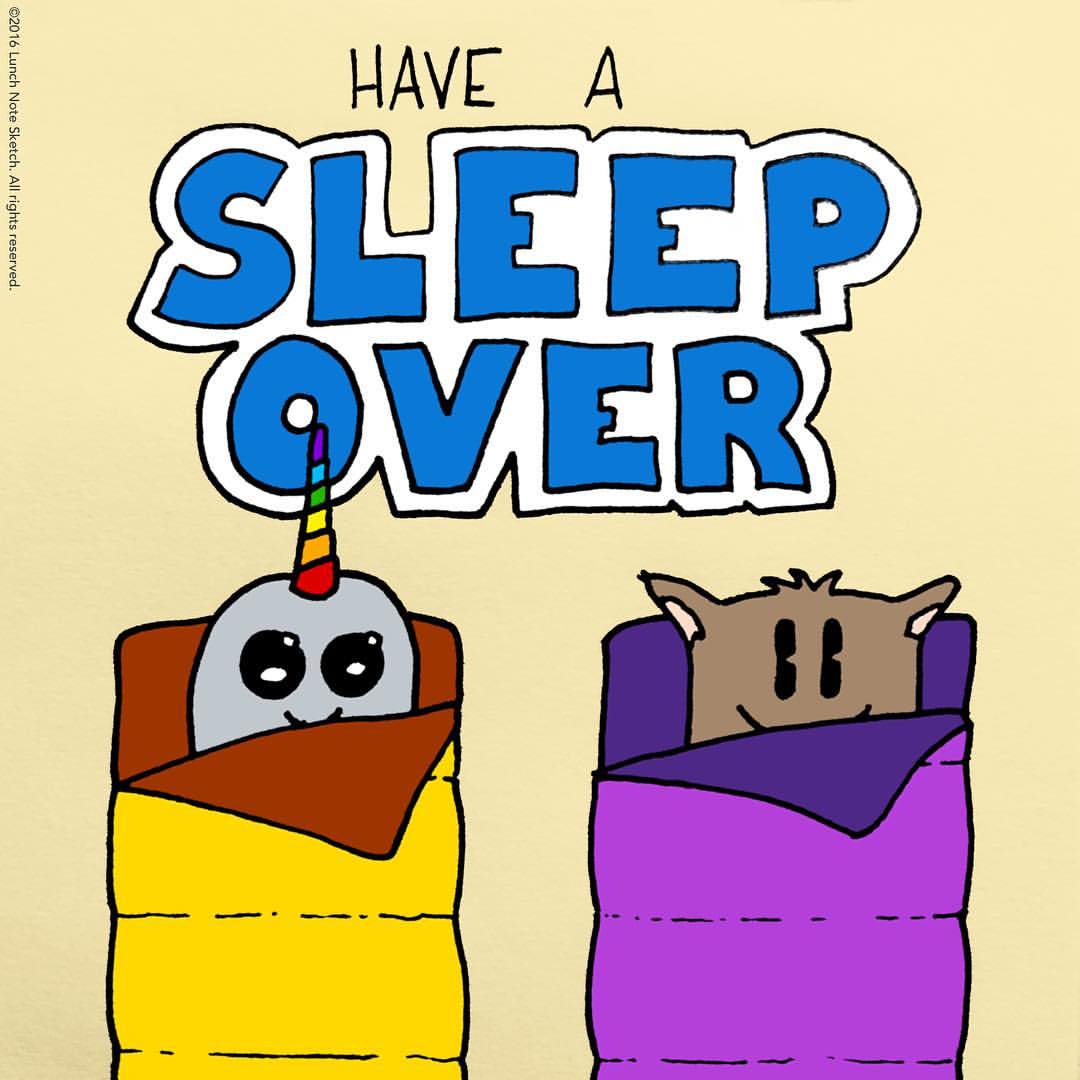 1080x1080 Sleepover Clip Art