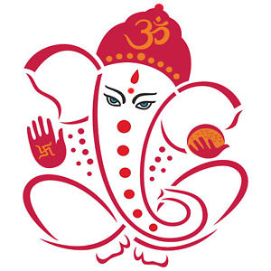 300x300 Wall Stickers Lord Ganesha In Red Colour C1 6600012 Ebay