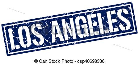 450x209 Los Angeles Blue Square Stamp Vectors