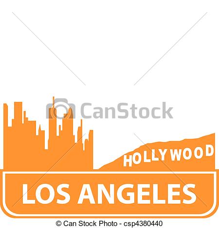 450x470 Los Angeles Outline. Vector Illustration For You Design Vector
