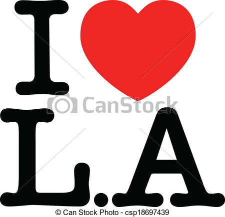 450x435 Vector Illustration Of I Love L.a (Los Angeles) Like The I