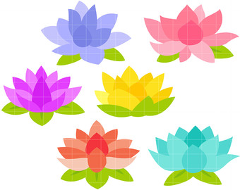 340x270 Lotus Clipart Etsy