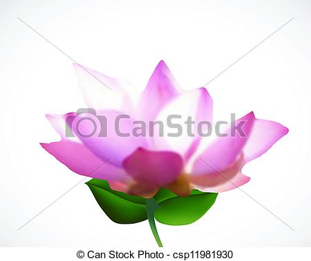450x378 Pink Lotus Flower. Vector Illustration Vectors