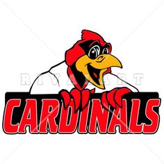 236x236 Mascot Clipart Image Of A Cardinal Holding A Football In Color