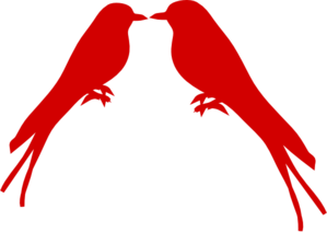 299x213 Love Birds On A Branch Clip Art