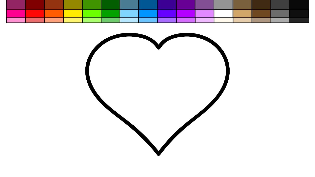 1280x720 Heart Coloring