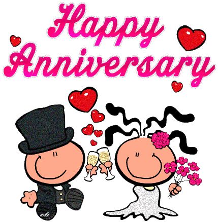 429x438 Happy Wedding Anniversary Clipart