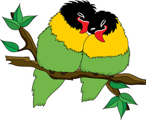 300x246 Free Lovebirds Clipart Image 0515 1102 0614 5731