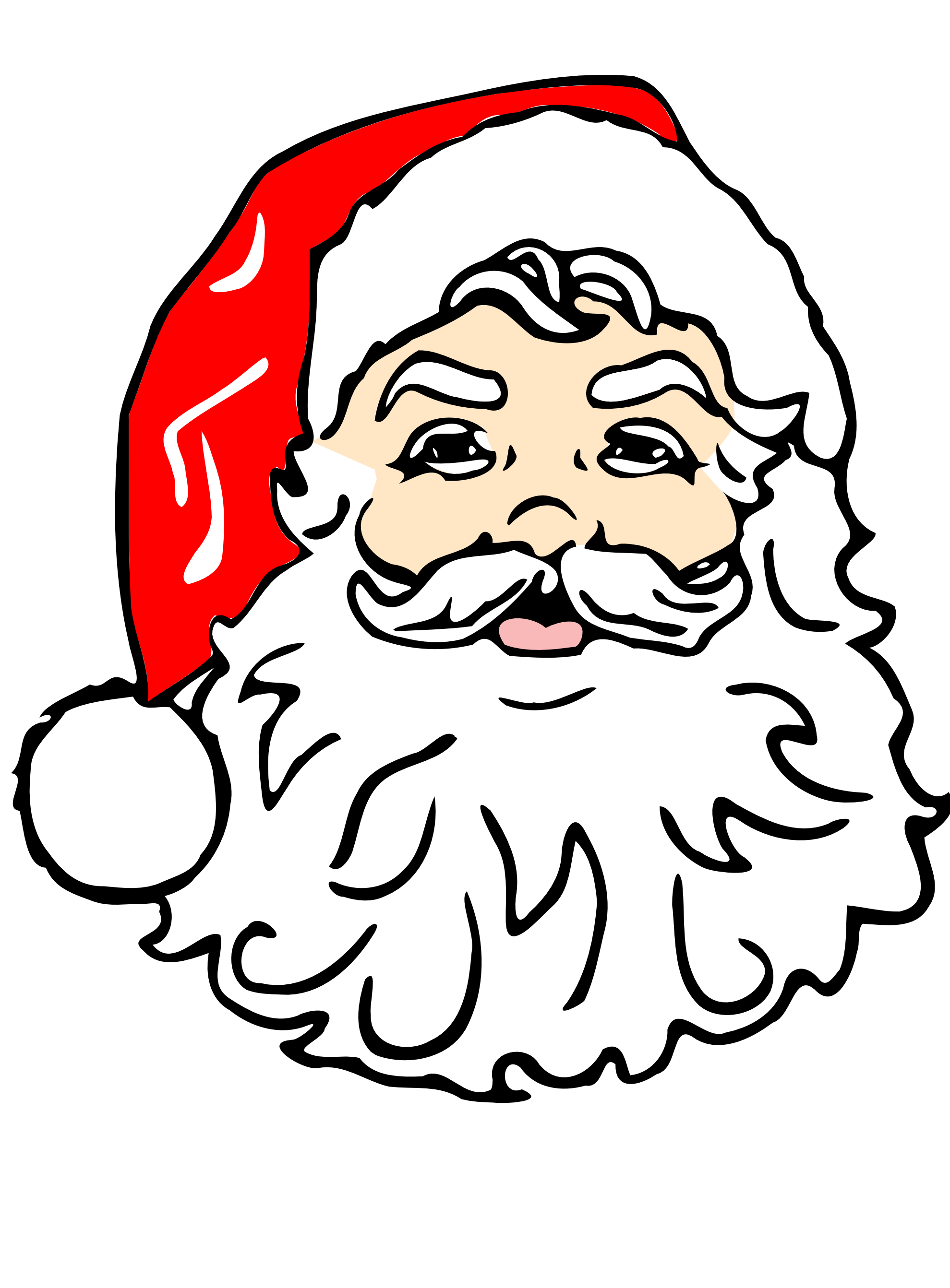 1979x2685 Santa And Sleigh Clipart