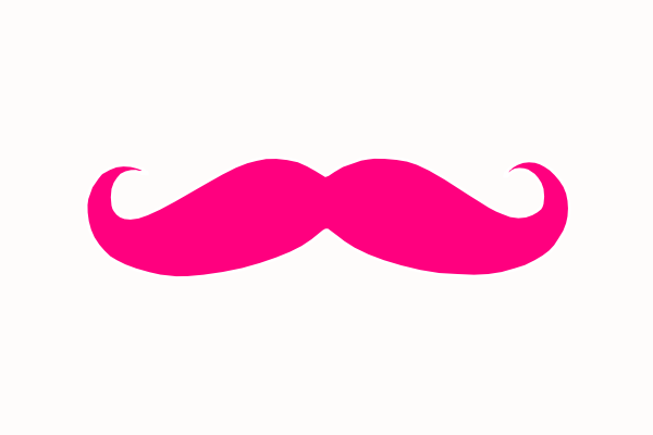 600x400 Pink Mustache Clipart