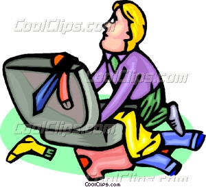 300x273 Packing Luggage Clipart